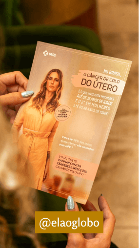 Página Ela, do O Globo (@elaoglobo), divulga informações sobre prevenção ao HPV.