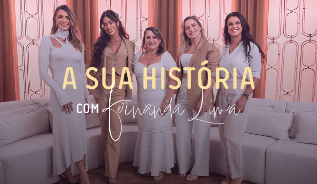 Fernanda Lima com Aline Campos, Mariana Alpohim Guerra, Débora Caprini Mattos Pinheiro e Dra. Júnea Chagas no segundo episódio da websérie A Sua História, especial de Dia das Mães sobre prevenção do câncer de colo do útero e histórias reais de superação