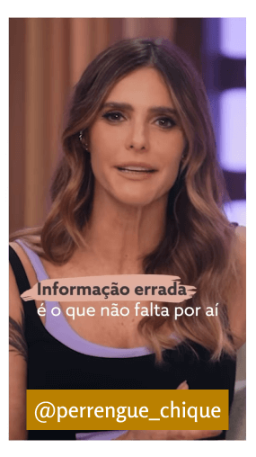 Perrengue Chique (@perrengue_chique), perfil de humor e lifestyle, apoia a conscientização contra o HPV.