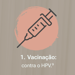 Ícone de seringa representando vacinação contra HPV conforme diretriz da OMS